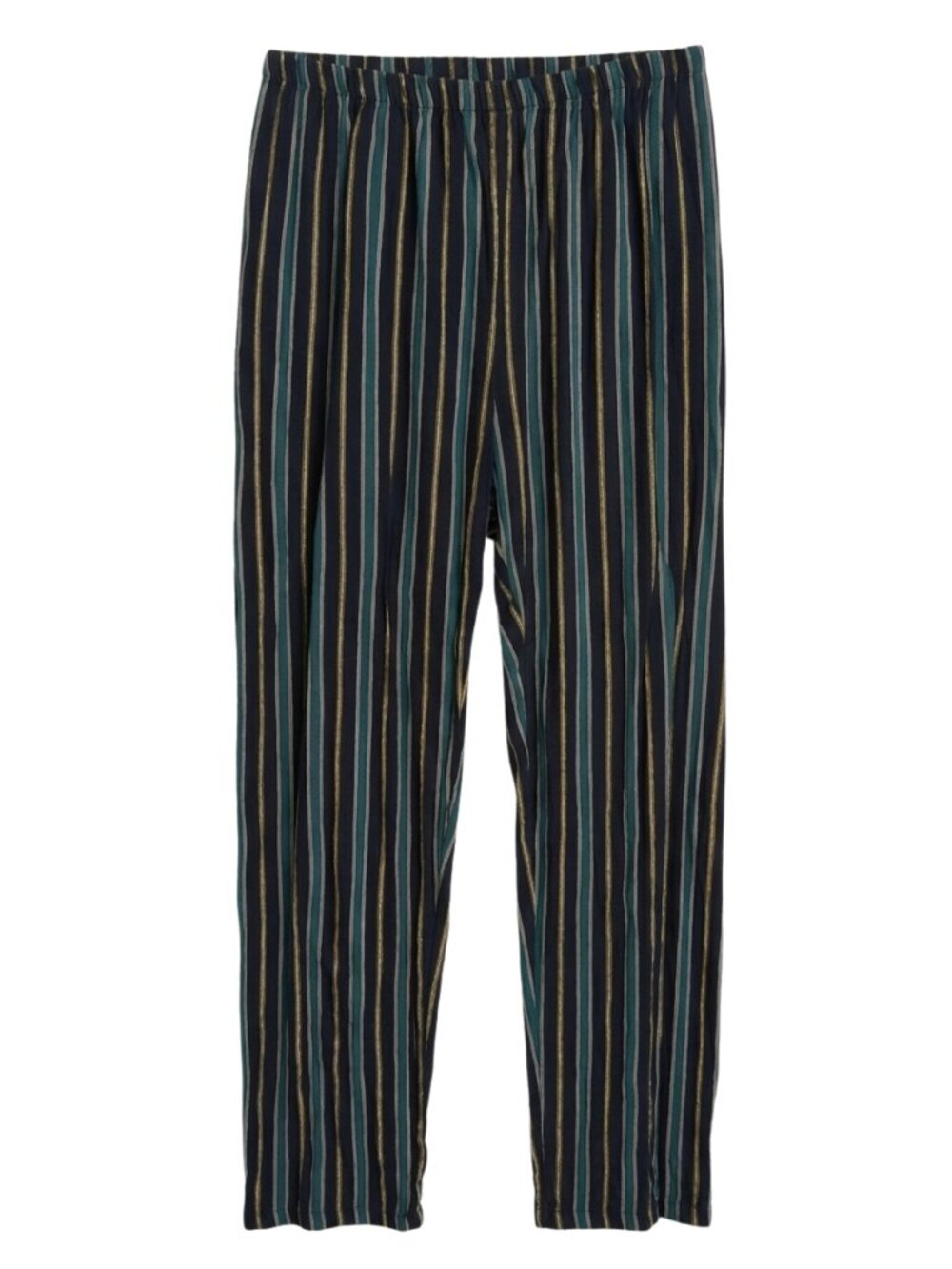 Brandy Melville Frankie Striped Pull On Pants XS/S Black Green Yellow Ankle Boho